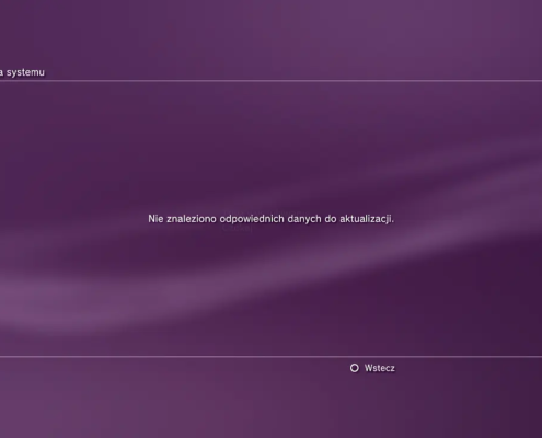 Aktualizacja PS3 przez internet