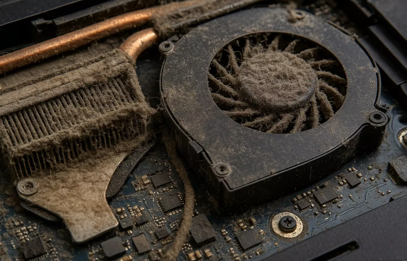 Przegrzewanie laptopa - uszkodzony wentylator Przegrzewanie laptopa - uszkodzony wentylator