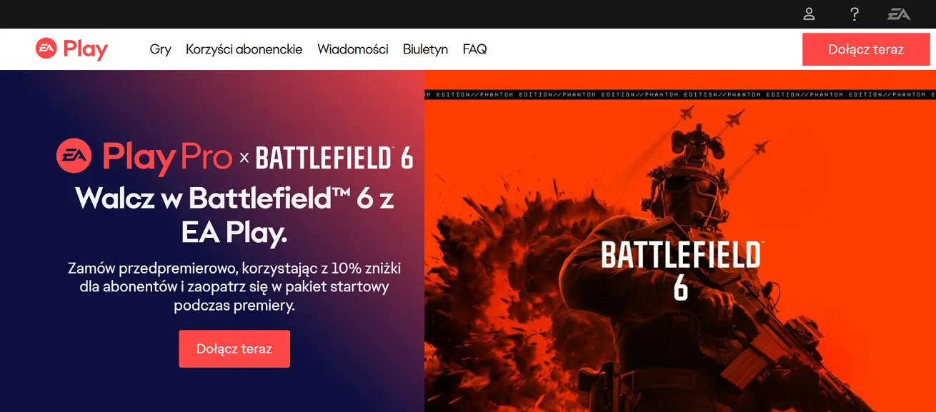 Abonament za gry EA Play Abonament za gry EA Play strona