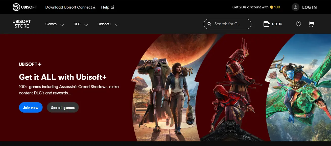 Abonament za gry Ubisoft Plus Abonament za gry Ubisoft Plus strona