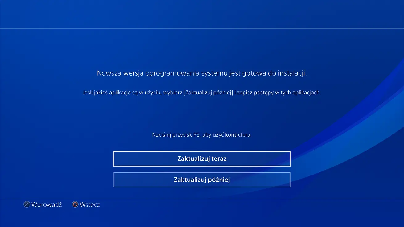PS4 aktualizacja systemu PS4 aktualizacja systemu konsola