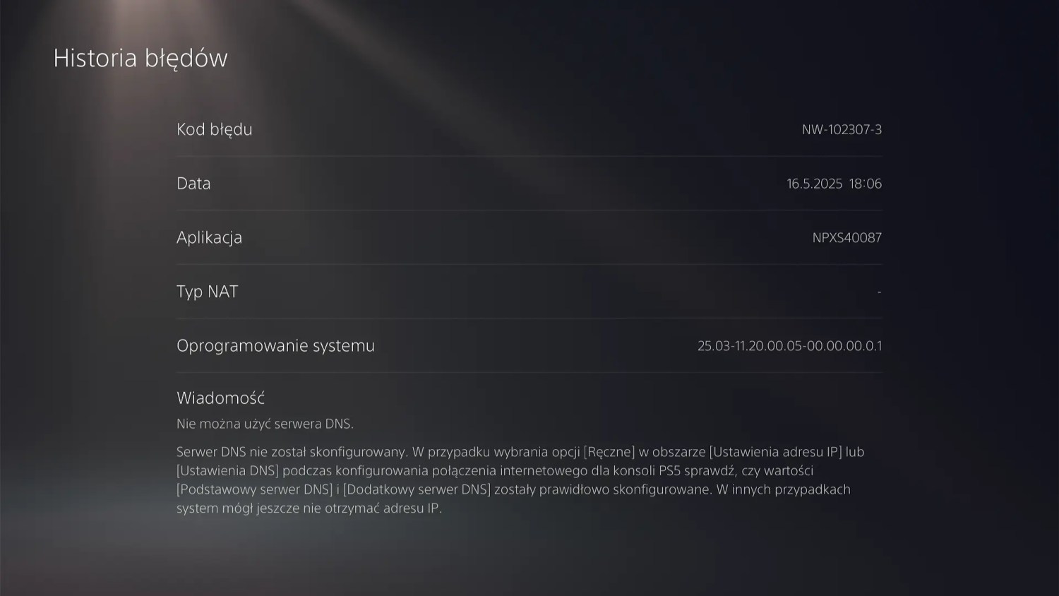 PS5 błąd CE-117773-6 serwer DNS PS5 błąd CE-117773-6 serwer DNS problem